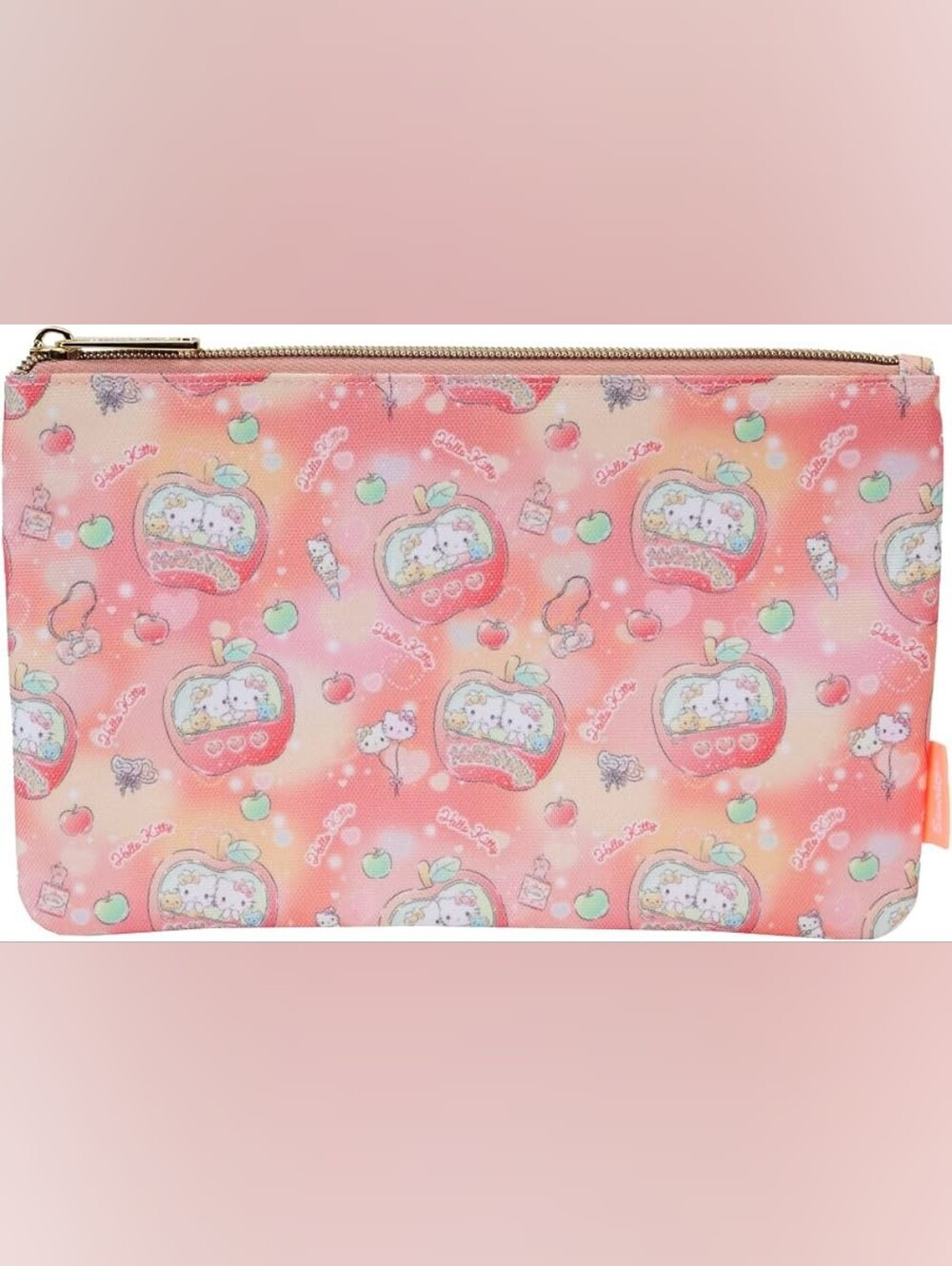 Loungefly Pink Sanrio Hello Kitty Apple Print Pouch NWT